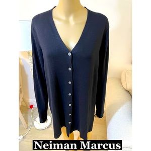 Neiman Marcus V Neck Silk Sweater Sz‎ XL